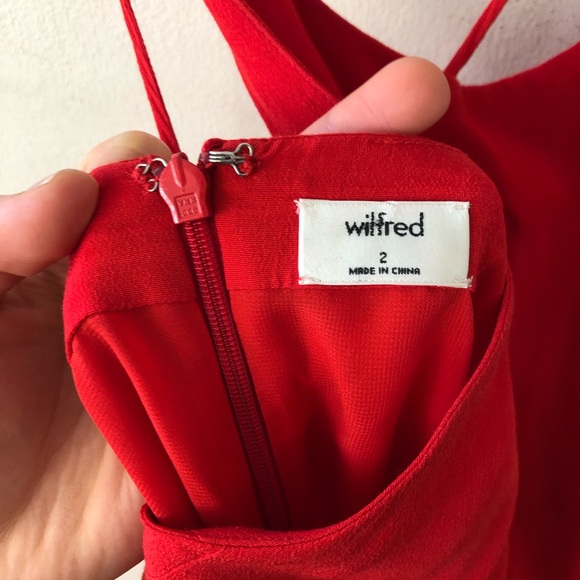 Wilfred Créneau Red Slip Dress Like New Size 2 - Picture 8 of 8